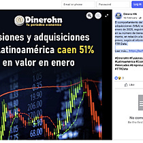 Fusiones y adquisiciones en Latinoam�rica caen 51% en valor en enero